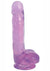 Lollicock Slim Stick Dildo with Balls - Grape Ice/Purple - 7in