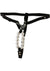 Lover's Vibrating Thong with Pleasure Pearls - Black - One Size