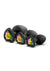 Luxe Bling Butt Plugs Silicone Training Kit with Rainbow Gems (3 Size Kit - Black/Multicolor