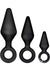 Luxe Night Rimmer Silicone Anal Kit - Black - 3 Piece Kit