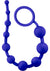 Luxe Silicone 10 Anal Beads - Blue/Indigo