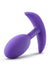 Luxe Wearable Vibra Slim Plug Silicone Butt Plug - Purple - Medium