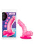 Naturally Yours Mini Dildo with Balls - Pink - 4.75in