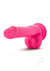 Neo Dual Density Dildo with Balls - Neon Pink/Pink - 6in