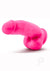 Neo Elite Silicone Dual Density Dildo with Balls - Neon Pink/Pink - 7in