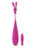 Noje Quiver Lily Clitoral Stimulator Rechargeable Silicone Vibrator with Two Heads - Pink