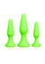 Ouch! Butt Plug - Glow In The Dark/Green - Set