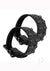 Ouch! Skulls and Bones Skull Handcuffs Leather - Black/Metal