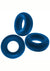 Oxballs Fat Willy Jumbo Cock Ring - Blue/Space Blue - 3 Pack