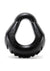 Oxballs Hung Padded Silicone Cock Ring - Black - 3in