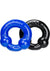 Oxballs Ultraballs Cock Ring - Black/Blue - 2 Pack/Set