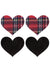 Peekaboo Schoolgirl Hearts Pasties - Red
