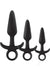 Renegade Men's Tool Kit Silicone Anal Plugs - Black - Set Of 3