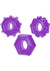 Reversible Ring Set Silicone Cock Ring - Purple - 3 Piece Set