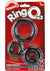 Ringo X3 Cock Rings (3 Sizes Per Pack) - Black (6 Packs Per Counter - Black - Display