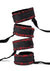 Rosegasm Bed Restraint Kit W/ Blindfold - Black/Red/Rose