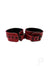 Rouge Anaconda Adjustable Wrist Cuffs - Black/Burgundy/Red