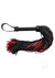 Rouge Anaconda Leather Flogger with Cuff - Black/Burgundy/Red