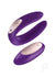 Satisfyer Double Plus Remote USB Rechargeable Silicone Couples Vibrator Waterproof - Purple - 3.46in
