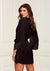 Sheer Chiffon and Lace Robe - Black - One Size