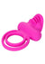 Silicone Rechargeable Dual Clit Flicker Vibrating Cockring Multispeed Waterproof