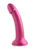 Simply Sweet Metallic Silicone Dildo - Pink - 7in