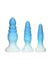 Simply Sweet Silicone Butt Plug - Blue - Set