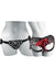 Sportsheets Platinum Lace Corset Strap-On Adjustable Harness - Black/Silver