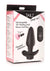 Tailz Snap-On 10x Rechargeable Silicone Anal Plug with Remote Control - Black/Pink - Small