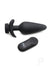 Tailz Snap-On 10x Rechargeable Silicone Anal Plug with Remote Control - Black - XLarge