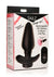 Tailz Snap-On 10x Rechargeable Silicone Anal Plug with Remote Control - Black - XLarge