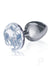 The 9's - The Silver Starter Bejeweled Stainless Steel Plug - Clear/Diamond
