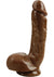 X5 Hard On Dildo with Balls - Caramel - 8.75in