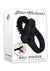 Zero Tolerance Bell Ringer Rechargeable Silicone Vibrating Cock Ring with Clitoral Stimulator and Ball Strap - Black